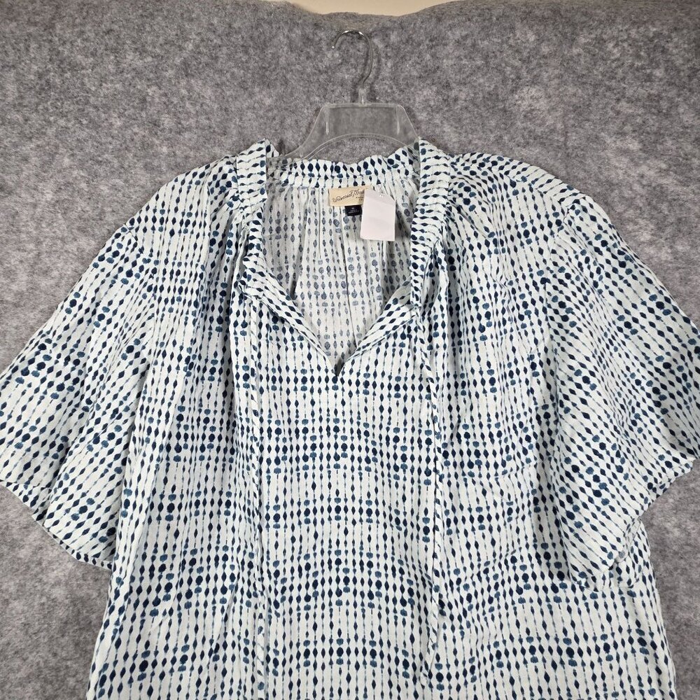 Universal Thread NWT Women's Blouse Pullover Peasant 3/4 Sleeve Blue Size XL - Picture 2 of 7